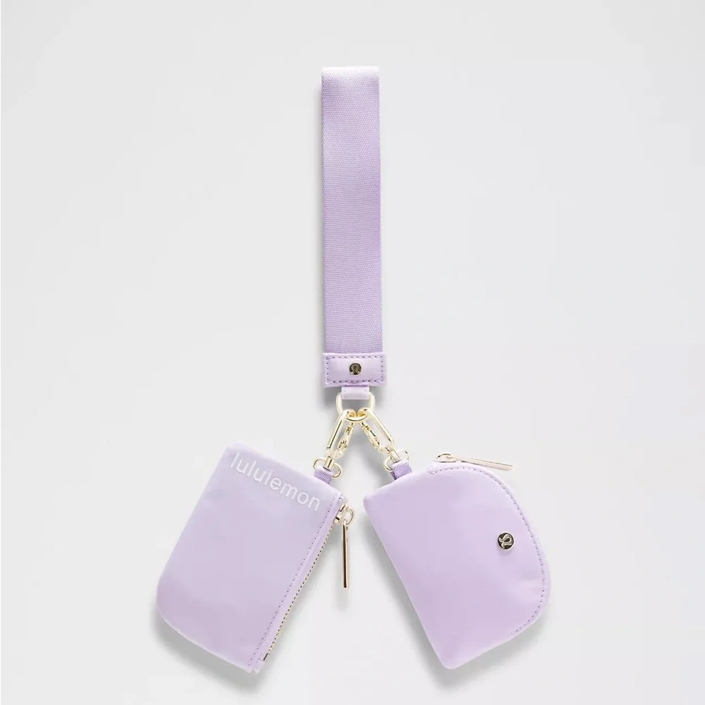 Lululemon Dual Pouch Wristlet- Lavender Frost/White